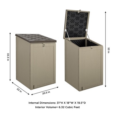 Cosco Tan and Brown Lockable Outdoor Package Delivery Box