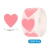 Unique Bargains Vinyl Self-Adhesive Heart-Shaped Waterproof Stickers Label 1500 Pcs - 2 of 4