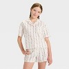 Girls' Short Sleeve Button-Down Pajama Set - art class™ - 3 of 4
