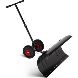 Heavy Duty Snow Shovel for Driveways and Walkways – Durable Metal Blade, Comfortable Handle, Ideal for Clearing Snow in Yards and Gardens - 1 of 4