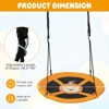 Infans 40" Saucer Tree Swing w/ Adjustable Hanging Ropes for Backyard or Outdoor Yellow - 4 of 4