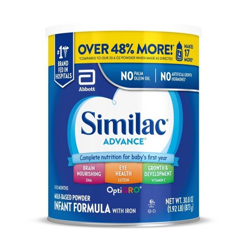 Similac Advance Infant Formula With Iron Powder - 30.8oz : Target