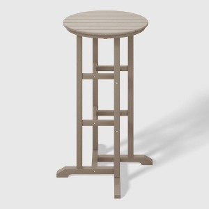 WestinTrends Malibu 42" All Weather HDPE Outdoor Patio Bar Height Bistro Table - Round - 1 of 4