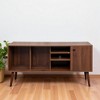 Modern TV Stand for 50-59 Inch TVs, Entertainment Center with 1 Cabinet and 3 Open Shelves, Wood Media Console for Living Room Storage - 3 of 4