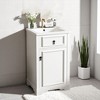 Mshliw Freestanding 20" Bathroom Cabinet with Ceramic Basin, Undermount Sink, Door Rack & Faux Drawer Design - 2 of 4