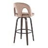 LumiSource Set of 2 Ava Barstools Dark Velvet - 4 of 4