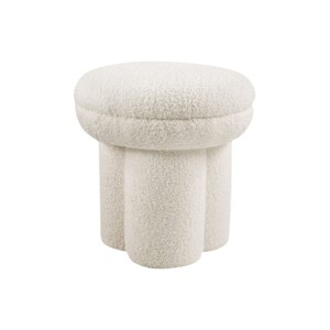 GlasFlength Accent Chairs Sofa Stool Footstool Vanity Stool Makeup Armless Chair Lazy Chair for Living Room, Beige, 17.5"*17.5"*19" - 1 of 4