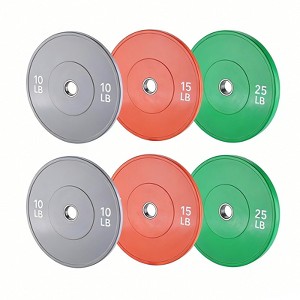Weight Plates Set, 2-Inch Rubber Bumper Plates for Weight Lifting for Home Gym, Strength Training & Weightlifting - 1 of 4