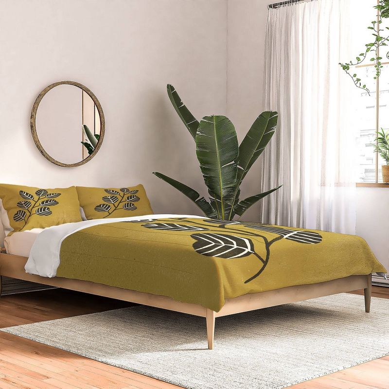 Eucalyptus Branch Ombre Polyester Comforter & Sham Set - Deny Designs, 3 of 7
