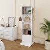 CIPACHO White 360 Rotating Makeup Jewelry Cabinet with Full Length Mirror Coat Rack 4 Open 2 Built in Shelves - 3 of 4