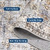 Area Rug Washable Rug Vintage Traditional Mat Distressed Indoor Foldable Accent Rug Floral Non Slip Low Pile Carpet - 4 of 4