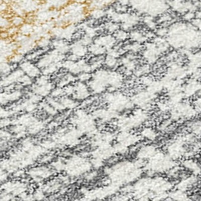HomeRoots 9' X 12' Gold And Silver Striped Washable Indoor Outdoor Area Rug