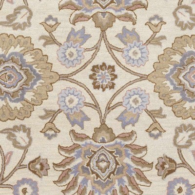 Ivory and Taupe Hand Tufted Wool 6' x 9' Area Rug