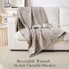 Walensee 50" x 60" Single Layer Reversible Printed Chenille & Fleece Throw Blanket – One-Layer With Two Plush Effects, Extremely Soft & Lightweight - 4 of 4