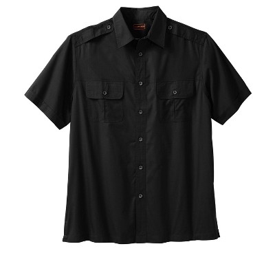 Boulder Creek by KingSize Men's Big & Tall Short-Sleeve Pilot Shirt
