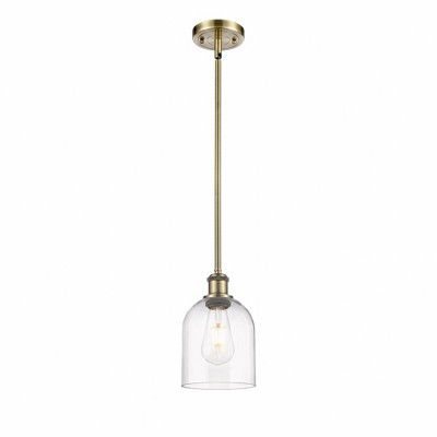 Bella - 1 Light Stem Hung Mini Pendant In Industrial Style-9.5 Inches Tall and 5.5 Inches Wide