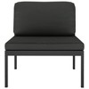 vidaXL Aluminium Patio Sofa Set with Cushions - 3 Piece, Modular Design, Weather-Resistant Outdoor Furniture Set in Anthracite - 4 of 4