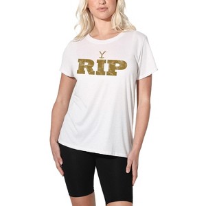 Women's Yellowstone Y Rip Loose T-Shirt White - 1 of 4