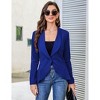 Coolmee Womens Casual Blazer Long Sleeve Open Front Ruffle Work Office Cardigan Jackets - 4 of 4