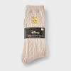 Women's Winnie The Pooh Super Soft Embroidered 2pk Crew Socks -  Taupe/Blue 4-10 - 2 of 3