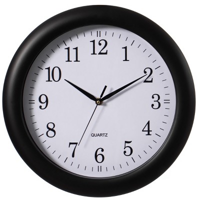 Clockswise 13.75 Inch Plastic Round Battery Operated Simple Modern Wall ...