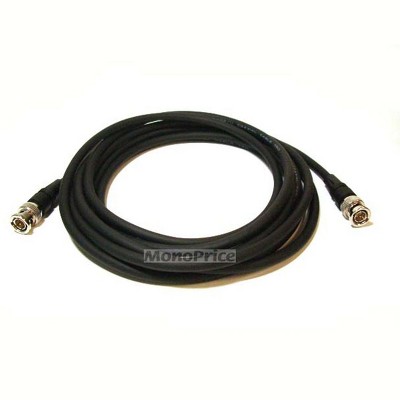 Monoprice Audio/Video Coaxial Cable - 75 Feet - Black | RG-59U BNC Male/ BNC Male, 75ohm