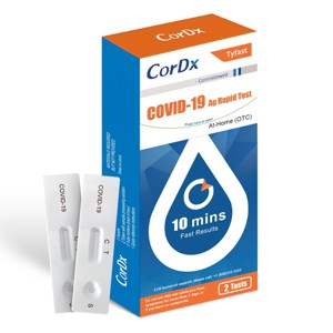 CorDx TyFast at-Home COVID-19 Antigen Rapid Test Kit, Fast Results in 10 Minutes (510K) - 1 of 4