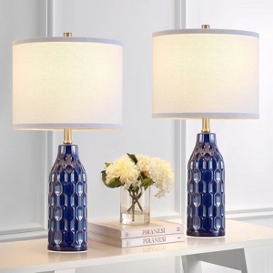 GTCLIGHTING 24.8" Ceramic Table Lamps Set of 2 for Nightstand - 3 Color Temperature Bedside Lamps for Living Room Bedroom Home Office Table Decor - 1 of 4