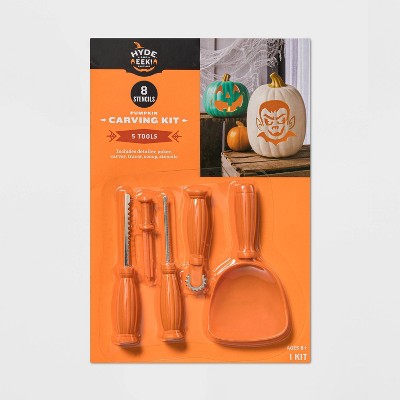 8 Stencil/5 Tool Halloween Pumpkin Carving Kit - Hyde & EEK! Boutique™
