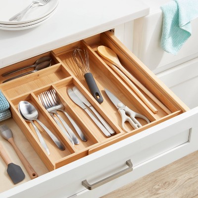 Natural 7 Compartment Drawer Organizer - Thumbnail 3