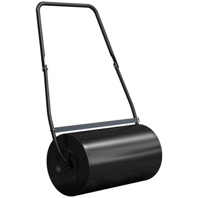 Outsunny Lawn Roller, Push/Tow Behind Sod Roller with U Shaped Handle, Water Filled Yard Roller for Garden, Lawn, Backyard