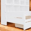 Mshliw Wooden Daybed with Glass-Door Storage Cabinets and Built-in LED Lighting – Multi-Functional Sofa, Bed, and Display Unit - 4 of 4