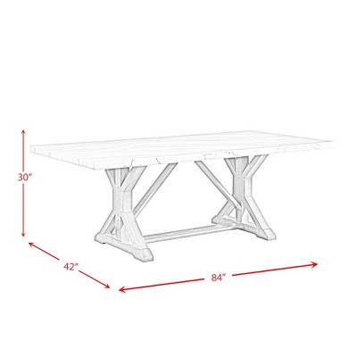 Transitional Beige and Gray Marble Rectangular Dining Table