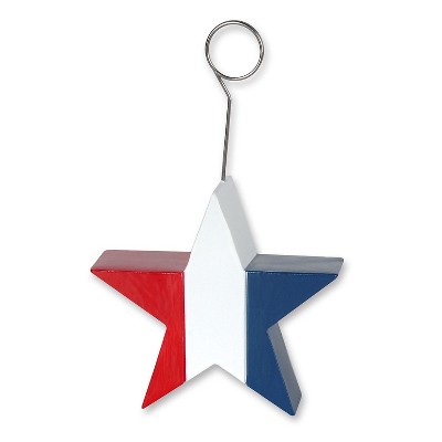 Beistle 6 oz. Patriotic Star Photo/Balloon Holder 3/Pack 50913