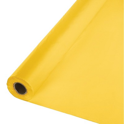 School Bus Yellow Disposable Tablecloth