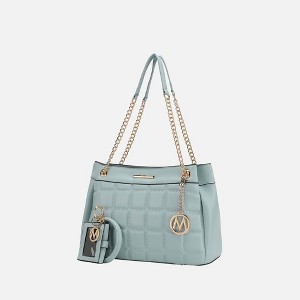 MKF Collection Mabel Quilted Women’s shoulder Bag & Bracelet Keychain with a Credit Card Holder by Mia K - 1 of 4