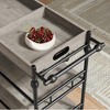 Bar Cart, Bar Carts for The Home, 3 Tier Bar Cart with Wheels, Portable Home Bar & Serving Carts, Rolling Cart - 3 of 4