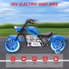 Kids Electric Dirt Bike, 36V Powered Ride On Motorcycle, 350W Torque Motorbike w/Training Wheel, Leather Seat, Music, LED Headlight for Boys Girls - 4 of 4