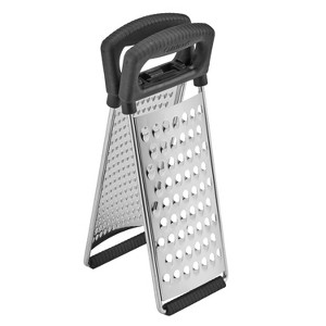 Cuisinart 2-in-1 Detachable Grater: Stainless Steel, Flat Cheese Grater, Dishwasher-Safe, Silver & Black, 2 Pieces - 1 of 4