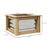 SKRAN Raised Garden Bed Set of 2, Outdoor Planter Box, Galvanized Metal Reinforced with Wood, Stock Tanks for Growing Flowers, Herbs and Vegetables - 3 of 4