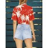 LA LEELA Women's Button Down Blouses Casual Summer Party Blouses Shirt Collared Blouse Short Sleeve Tropical Vacation Hawaiian Shirts Tops - 4 of 4