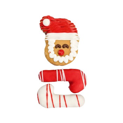 Molly's Barkery Holiday Santa in Cinnamon and Apple Flavor Dog Treats - 3pk/3.92oz