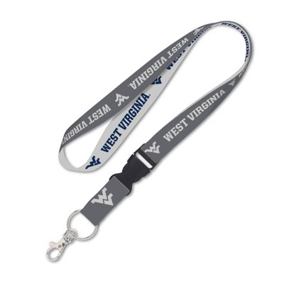 NCAA West Virginia Mountaineers Charcoal Lanyard