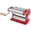 Imperia Pasta Maker Machine  Red  Made in Italy - Heavy Duty Steel Construction w/ Easy Lock Dial & Wooden Grip Handle for Authentic & Fresh - 4 of 4