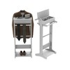 HDZNVF Portable Garment Rack, Clothes Valet Stand with Storage Organizer - 3 of 4
