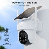 aosu 2K QHD 3.0-MP Dual-Band Wi-Fi® Outdoor AI-Smart Solar Security Camera Kit with Panoramic PTZ, Auto-Tracking, and HomeBase Recorder - 4 of 4
