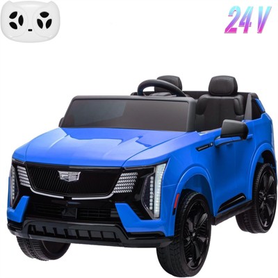 Garvee 24V 2-Seater Ride On Car for Kids, Licensed Cadillac Electric Truck with Remote Control, LED Lights, Music, Battery Powered Ride On Toy