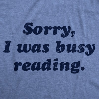 Мужские футболки Crazy Dog T-Shirts, Inc. Mens Funny T Shirts Sorry I Was Busy Reading Nerdy Graphic Tee for Men - Crazy Dog Men's T Shirt for Nerds Light Blue XL — фото 2