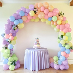 Joyfy 144Pcs Pastel Rainbow Balloon Arch Kit Garland Latex Balloons for BIrthday Wedding Party Baby Shower Graduations Easter Holiday Decor - 1 of 4