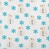 16"x16" Snowmen in Snowstorm Square Throw Pillow Turquoise Blue - e by design: Indoor Polyester Twill, Winter Theme - 2 of 4